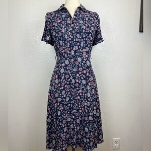 Nanette Lepore Women's Short Sleeve Floral Button Down Dress Size 2